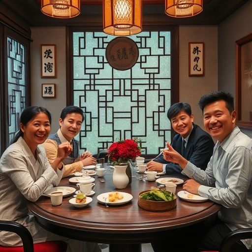 朋友聚会喝茶