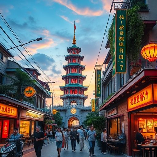 圈中楼周边街景