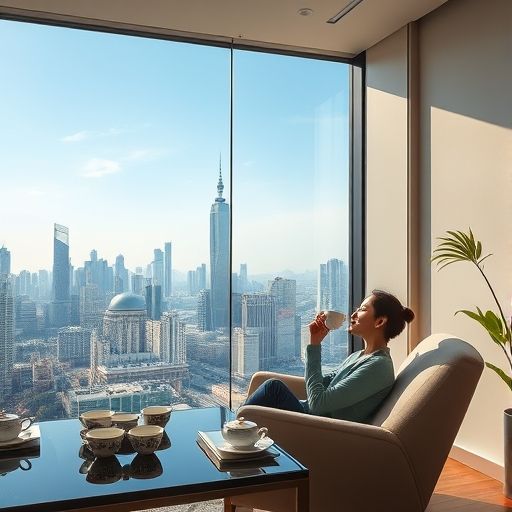 深圳公寓内品茶场景