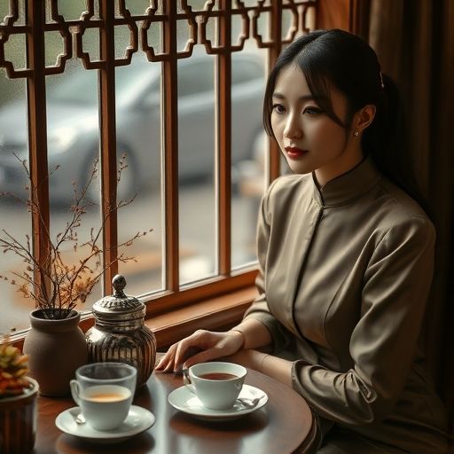 窗边茶桌，静谧又温馨