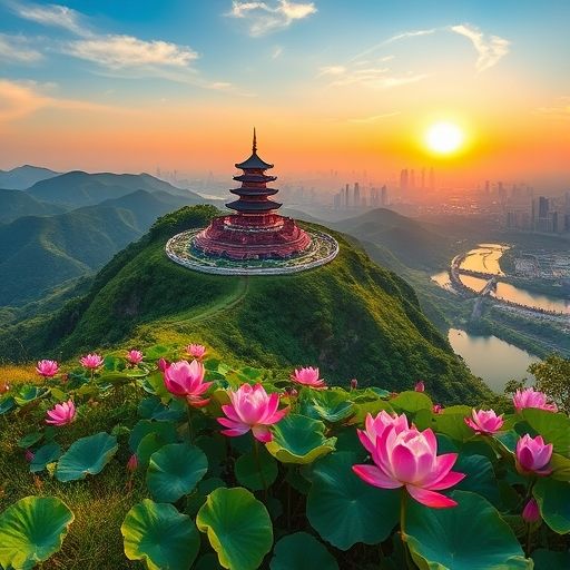 莲花山风光