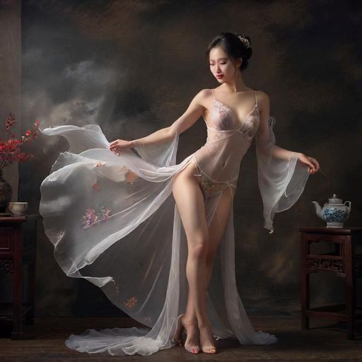 茶艺师正在表演传统泡茶技艺，动作流畅