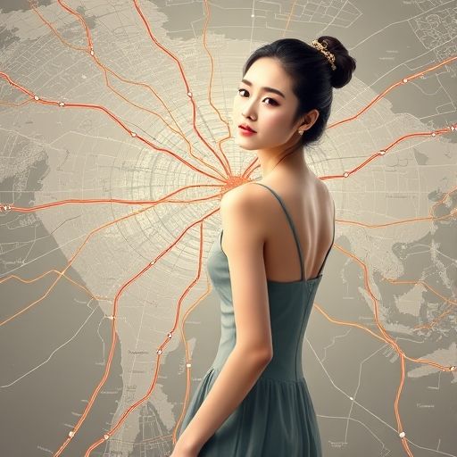展示周边交通路线的详细地图插图