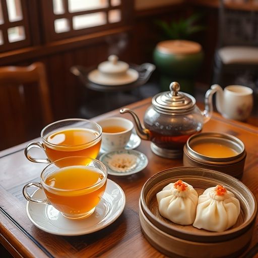 广州茶肆下午茶场景