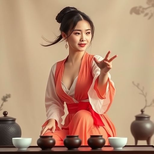 茶艺师表演，优雅如画