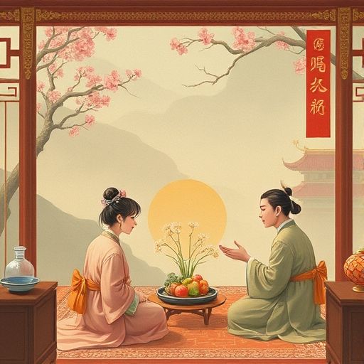 展示小李参与的茶会现场氛围