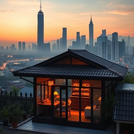 深圳茶肆与城市天际线