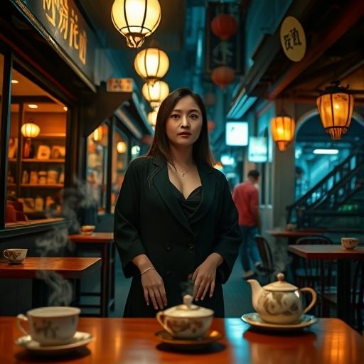 夜晚茶肆