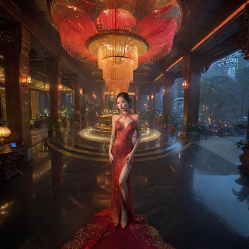 广州QM万花楼夜场会所大厅氛围图