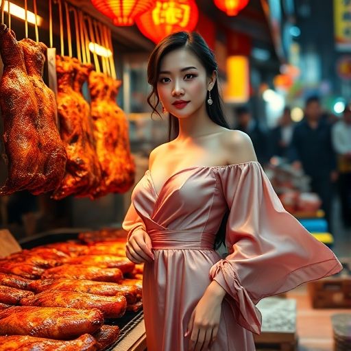 中圈外围烧腊的制作场景