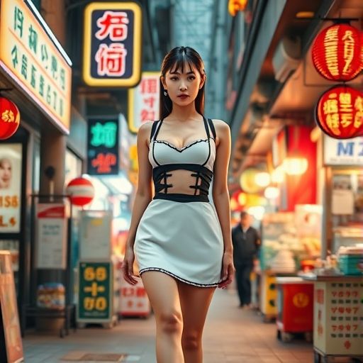 中圈外围街头美食的热闹景象