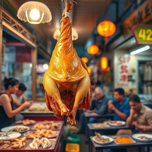 番禺美食街景
