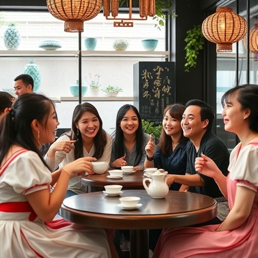 深圳龙华喝茶交流群的社交场景