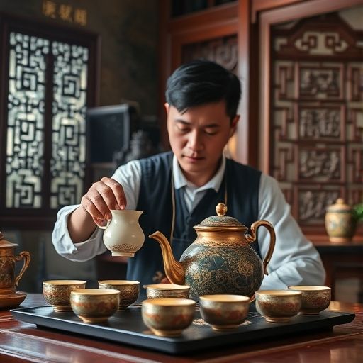 茶艺师冲泡茶叶