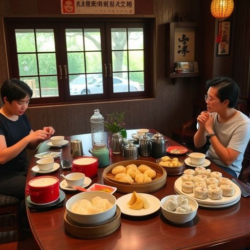 天河传统茶肆与点心