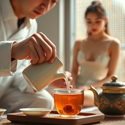 茶艺师优雅泡茶瞬间