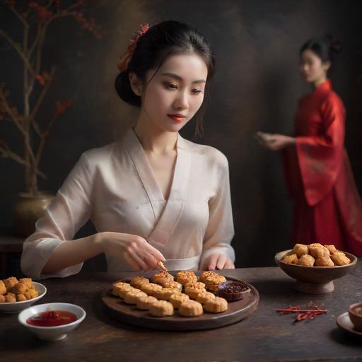 手工茶点的精致制作瞬间