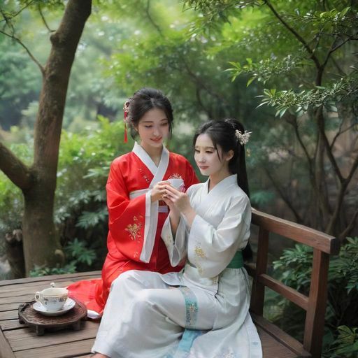 茶艺师优雅泡茶的温馨画面