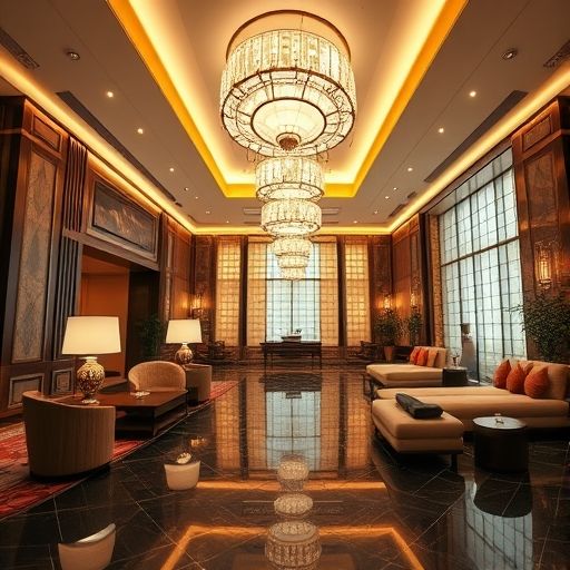 广州高端会所大堂奢华内饰