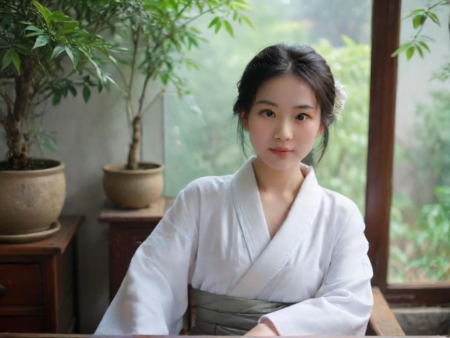 深圳茶室美女品茶场景