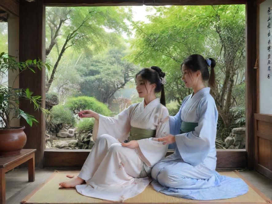 深圳喝茶外卖茶室美女场景