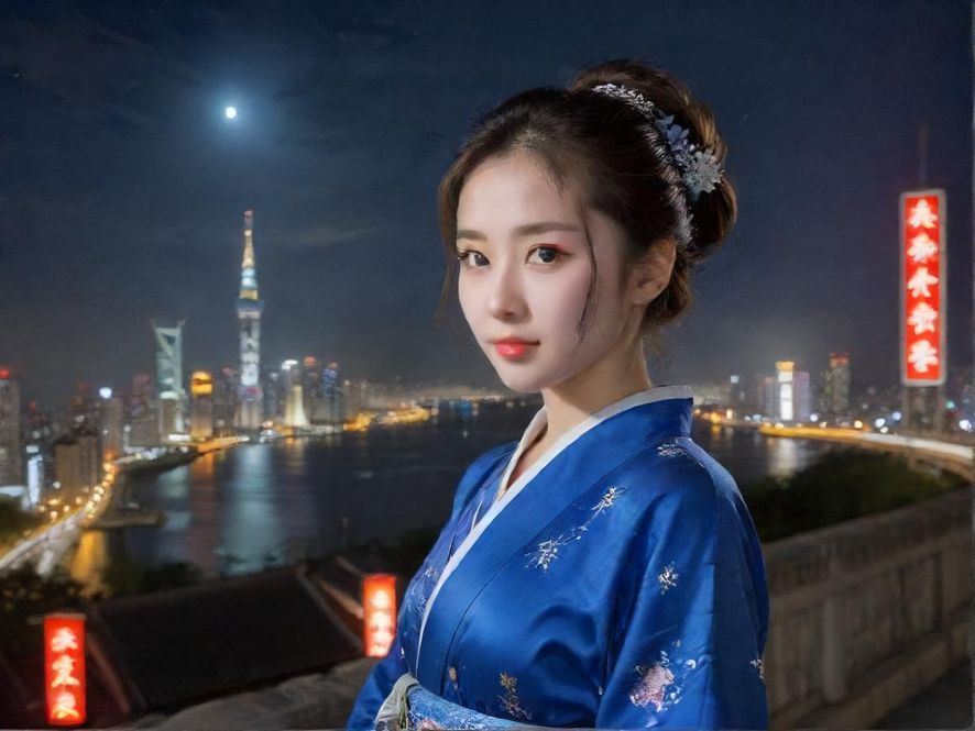 深圳夜景城市高楼