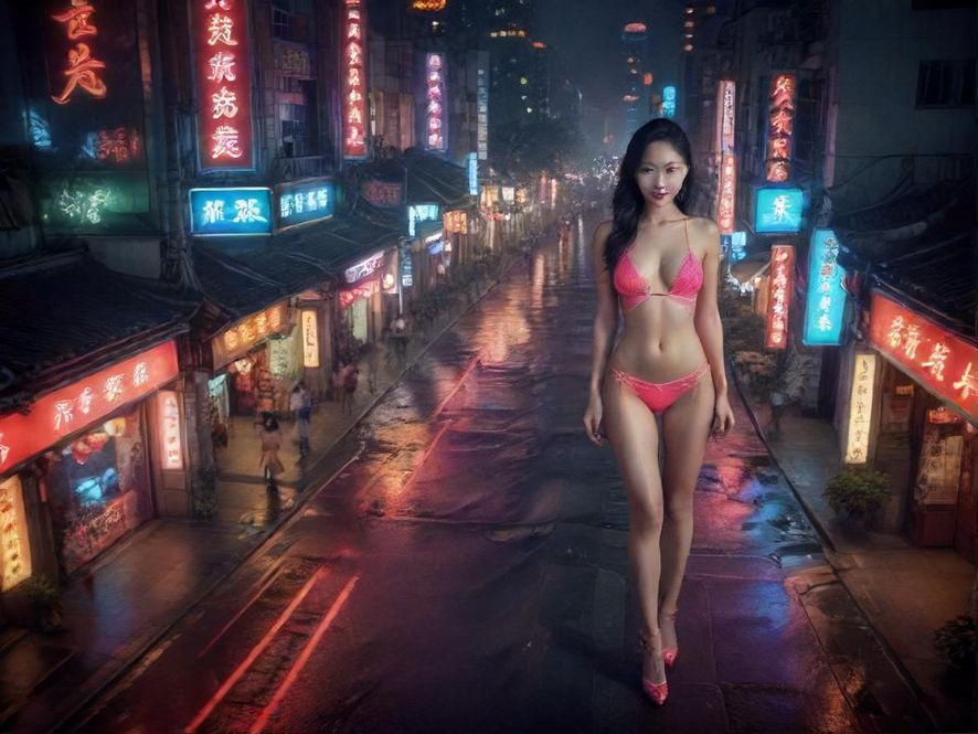 深圳城市夜景，高楼林立，灯火辉煌，充满活力。
