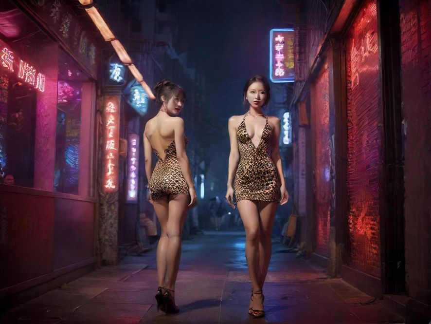 广州夜场会所夜晚外观