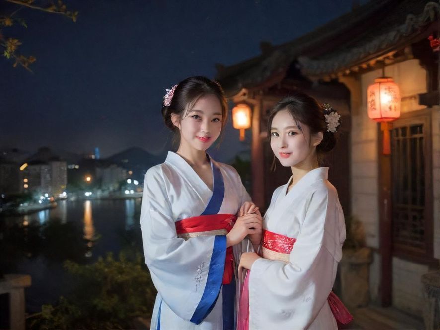 繁华都市夜景下的休闲娱乐场所