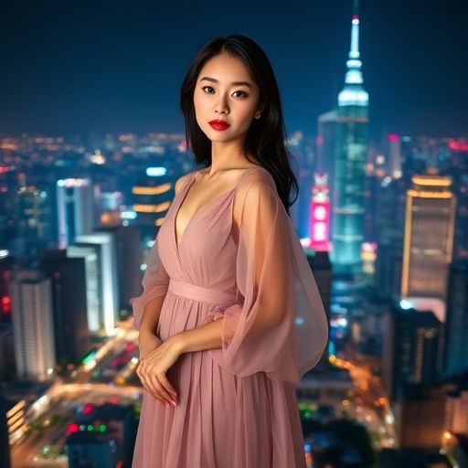 夜色下的城市霓虹