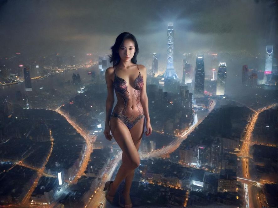 都市夜景的朦胧魅力