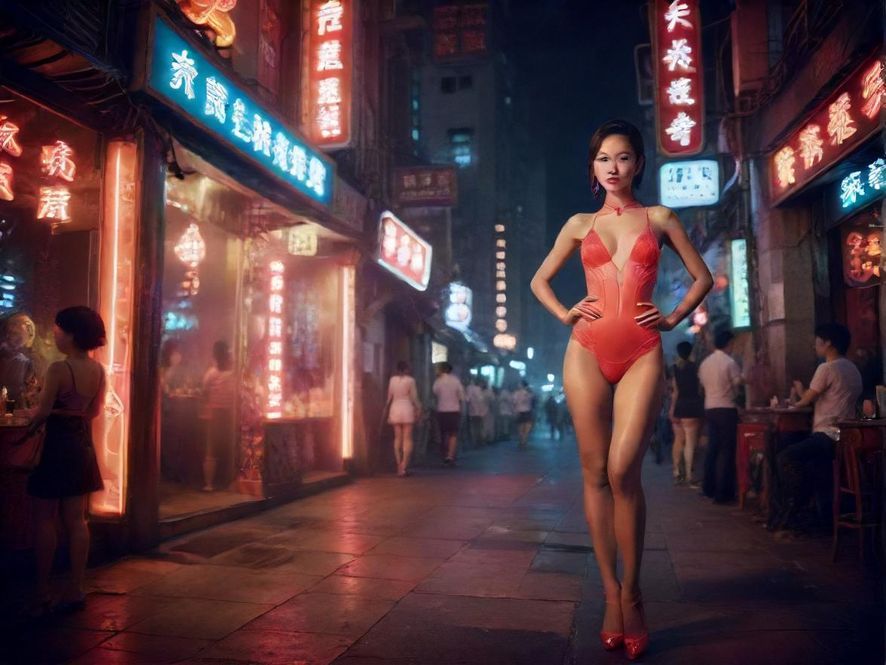 深圳某夜场入口霓虹灯招牌