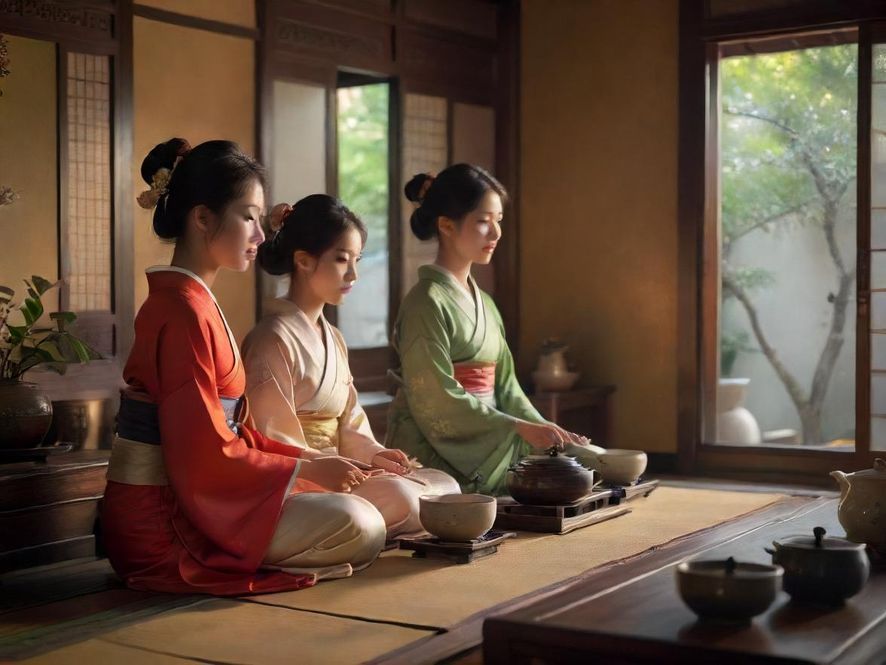 五一茶馆茶艺表演场景