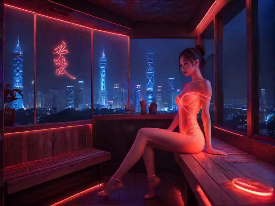 深圳桑拿会所茶室夜景
