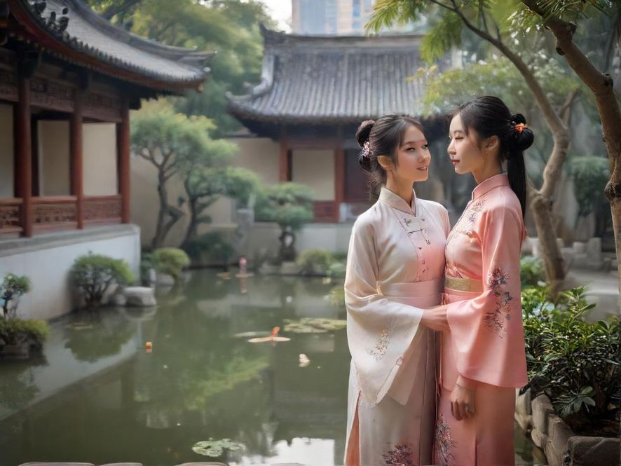 良人楼庭院古风美景