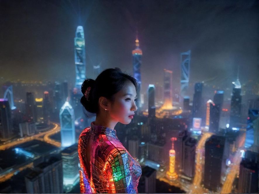 深圳璀璨的城市夜景