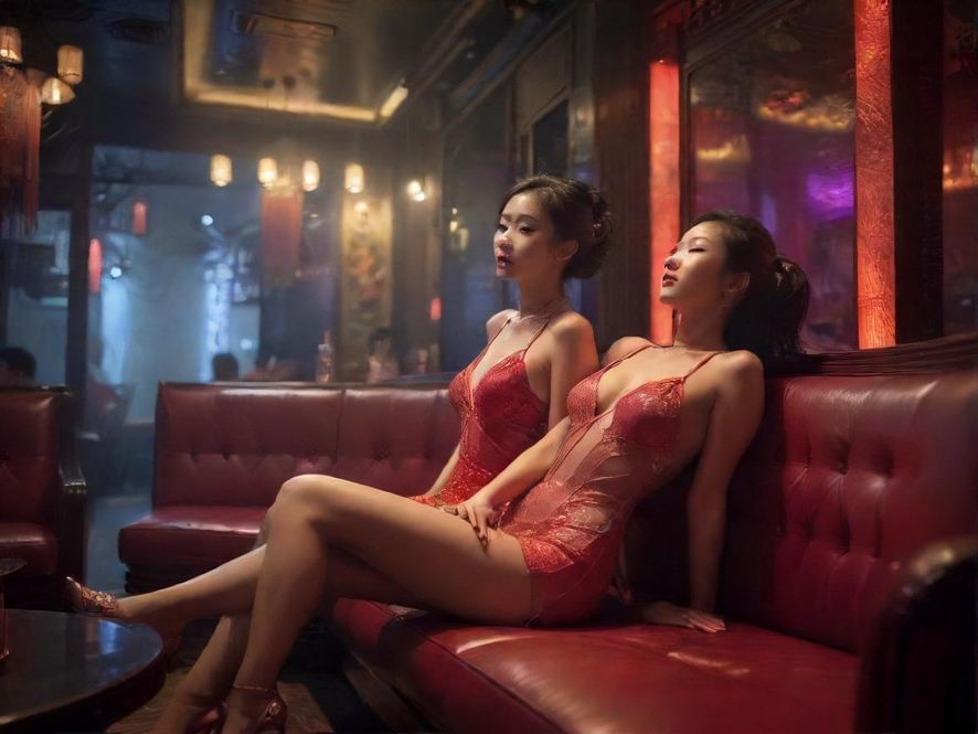 广州夜蒲会所休息区一览