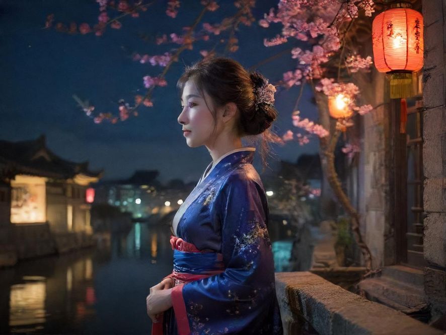 城市夜色中的神秘小巷，仿佛通往未知的精彩