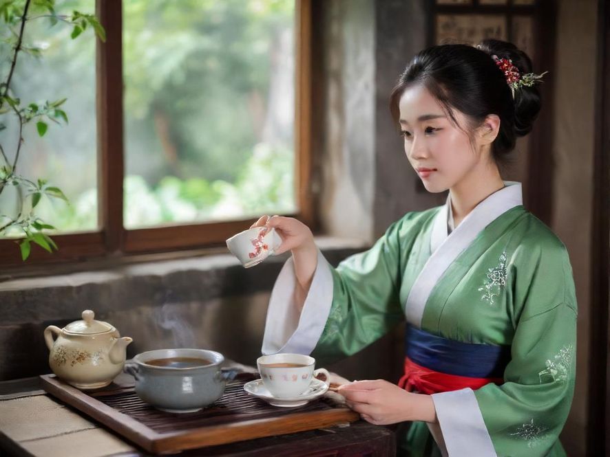 广州高端茶馆内部雅致装潢