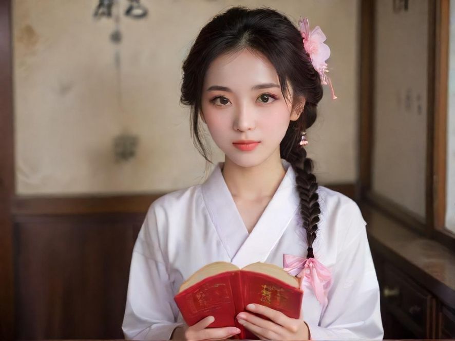 一位时尚女性正在广州高端发廊内享受美发服务，侧面特写展现唯美风格。