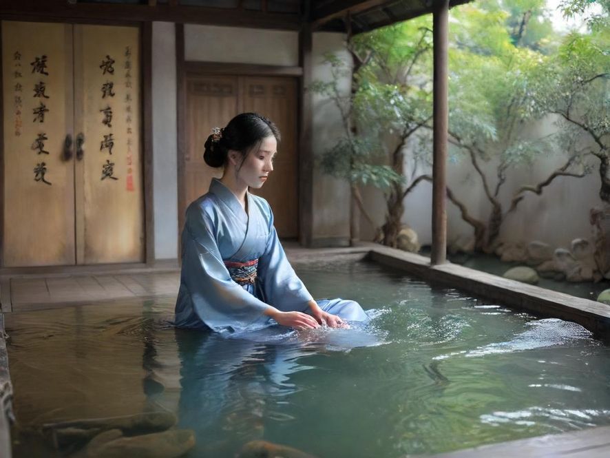 一位专业的理疗师正在为客人进行肩颈按摩，特写镜头展现手法细节，暖色调光线营造舒适放松的氛围。