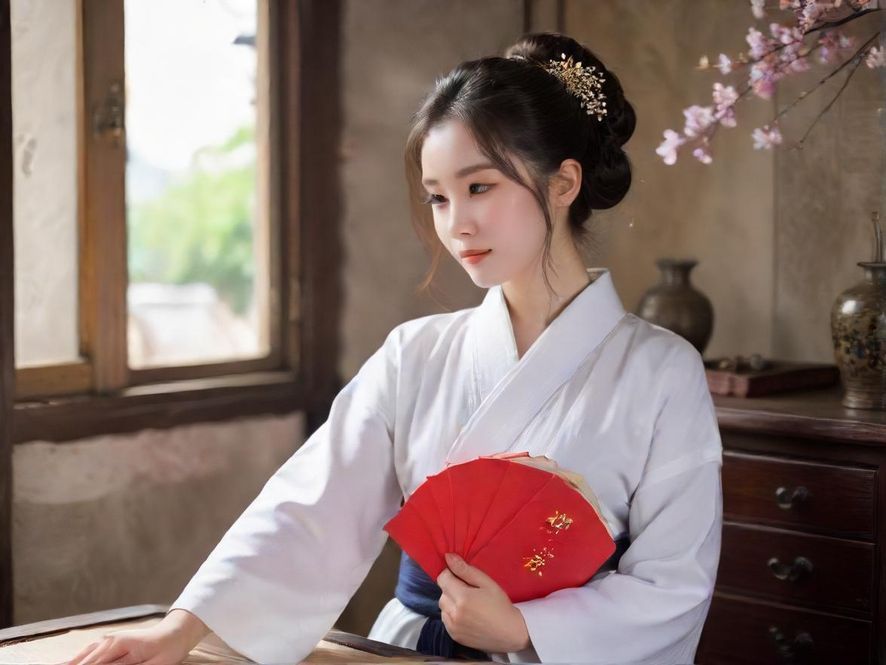 一位气质优雅的成熟女性，在私密会所中享受宁静时光