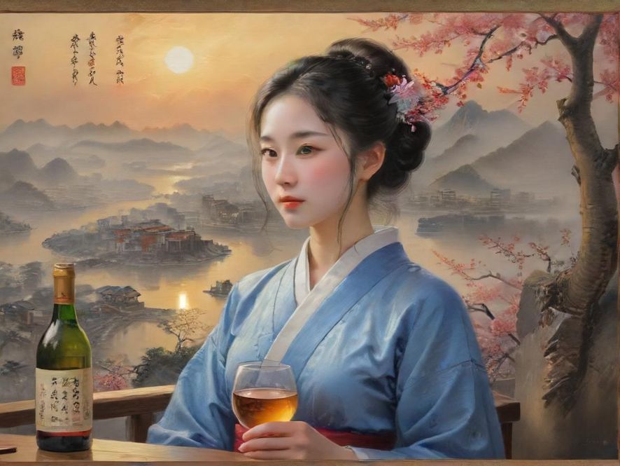 普君吧调酒师在吧台前为顾客精心调制饮品