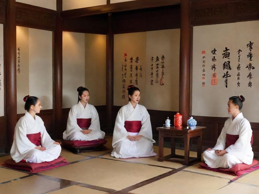 一位专业按摩师正在为顾客进行背部按摩,手法轻柔而有力